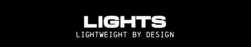 Thunder lights. Light weight by design.